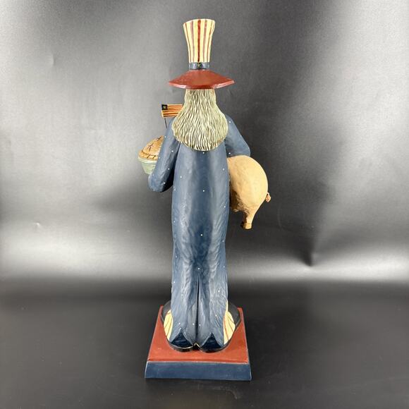 Williraye AS AMERICAN AS APPLE PIE 16" Figurine Uncle Sam w/Pig & Pie WW1325 - Picture 7 of 14